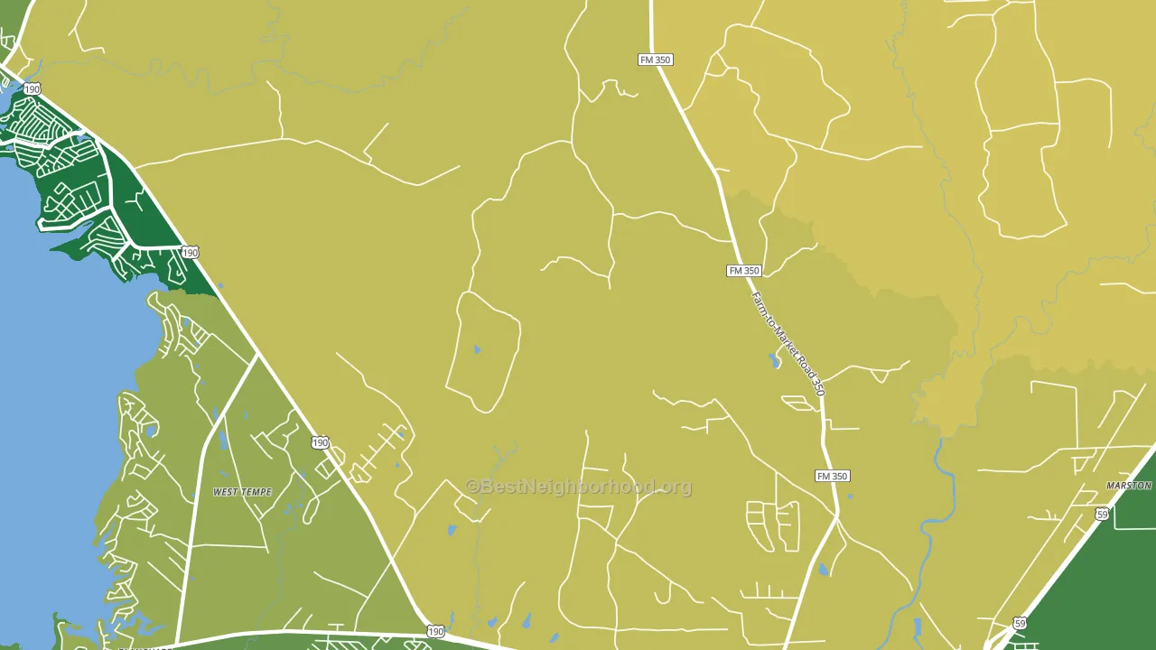 West Tempe, TX block-group voter-turnout map