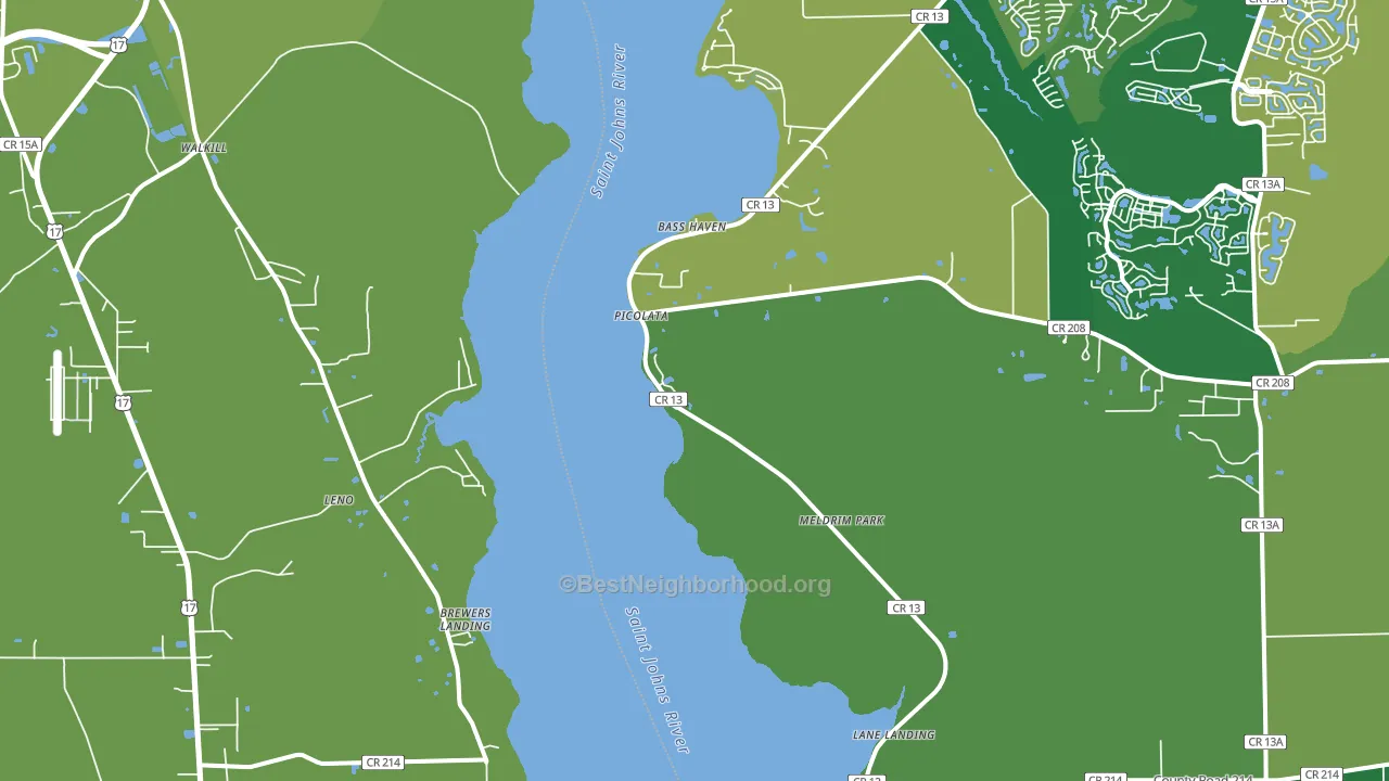 West Tocoi, FL block-group voter-turnout map