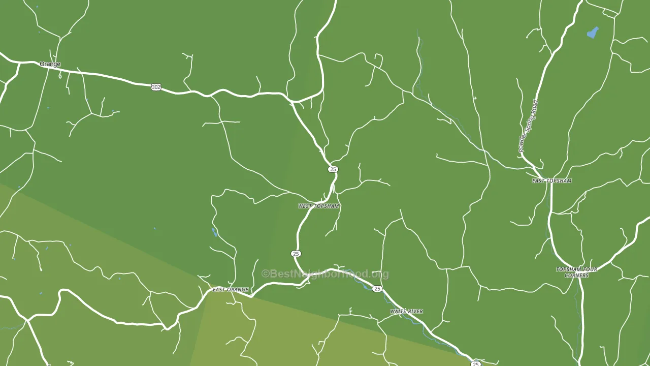 West Topsham, VT block-group voter-turnout map