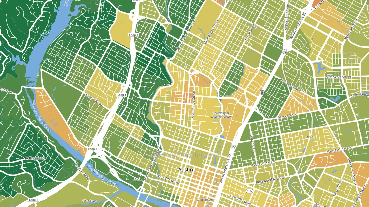 West University Austin, Austin, TX block-group voter-turnout map