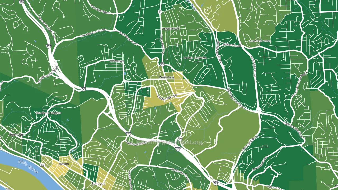 West View, PA block-group voter-turnout map