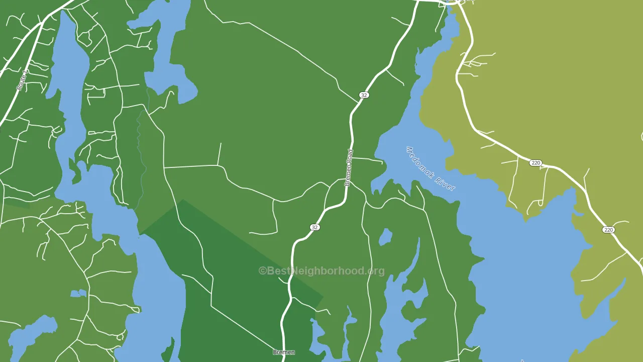 West Waldoboro, ME block-group voter-turnout map