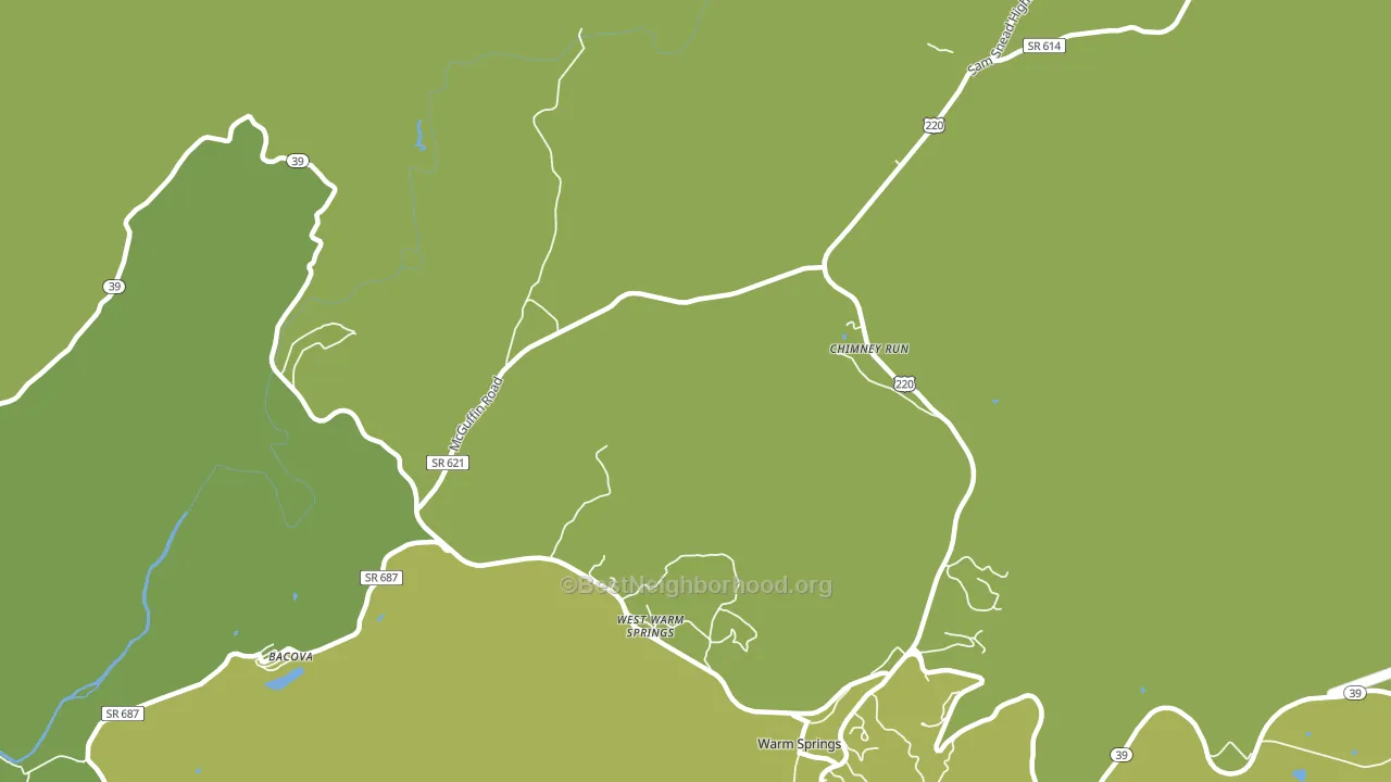 West Warm Springs, VA block-group voter-turnout map