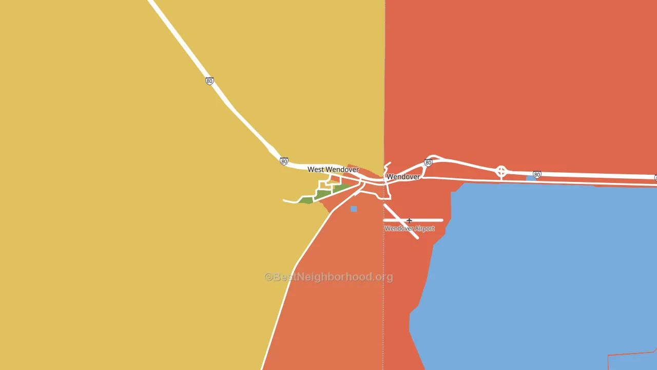 West Wendover, NV block-group voter-turnout map