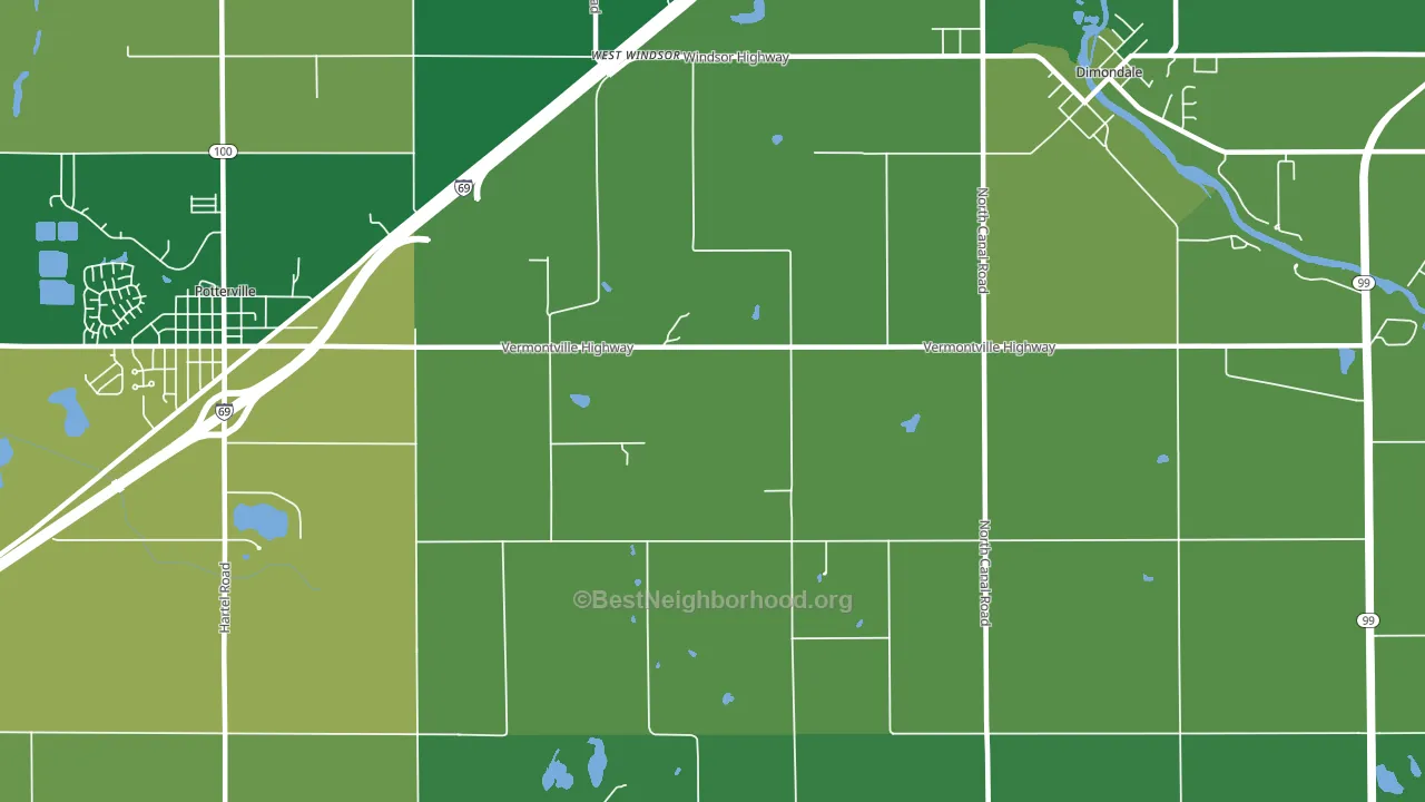West Windsor, MI block-group voter-turnout map