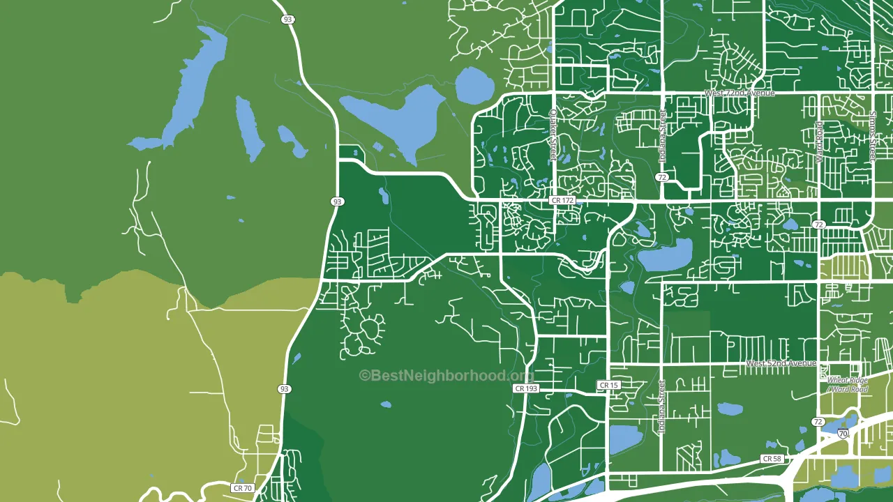 West Woods, Golden, CO block-group voter-turnout map