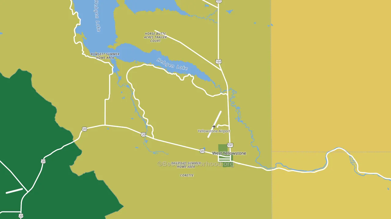 West Yellowstone, MT block-group voter-turnout map
