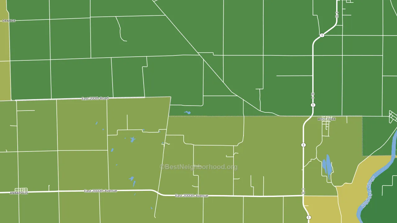 West York, IL block-group voter-turnout map