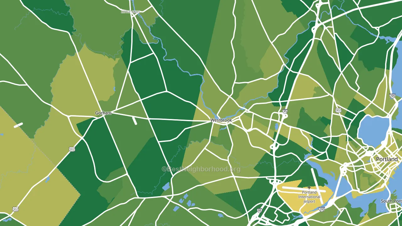 Westbrook, ME block-group voter-turnout map
