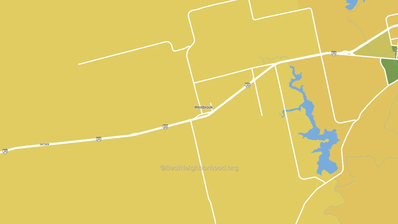 Westbrook, TX block-group voter-turnout map