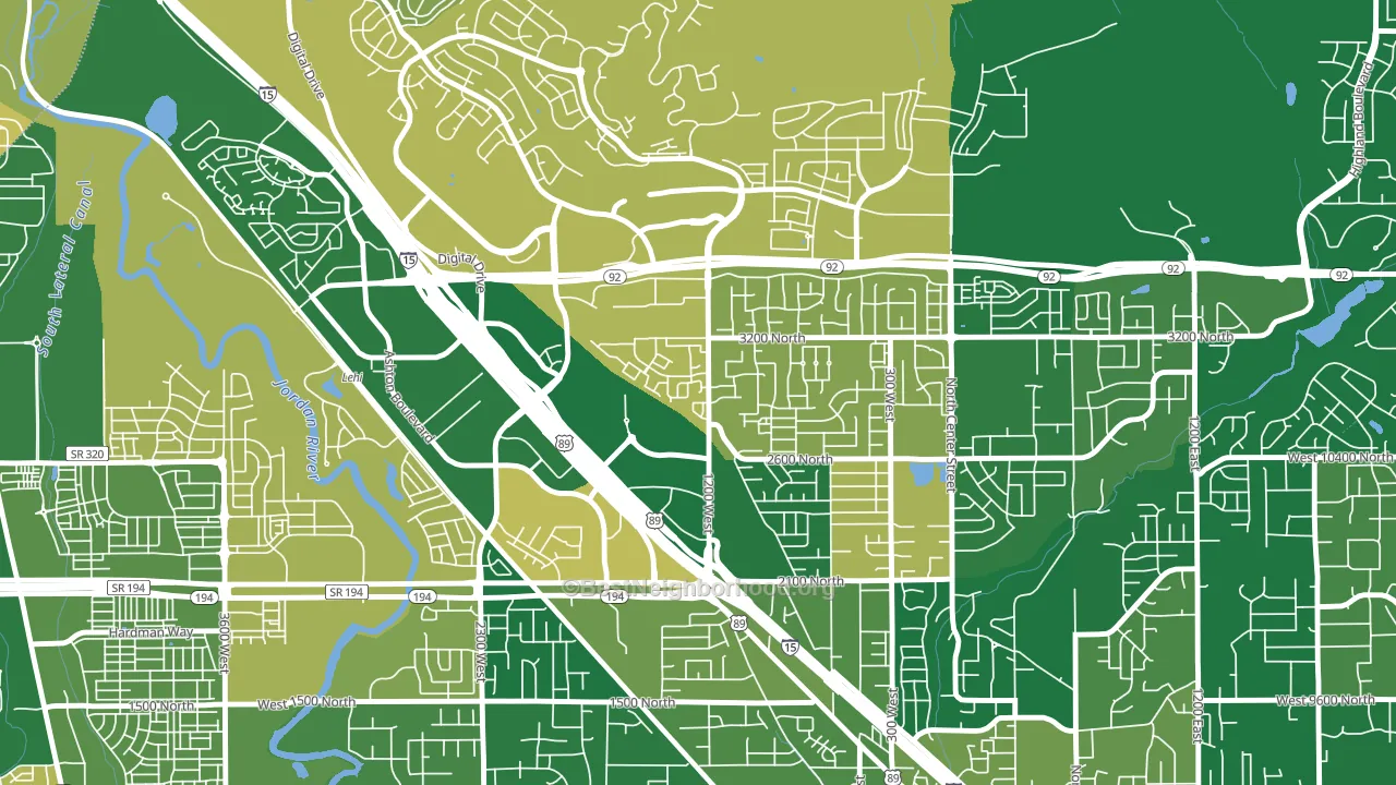 Westbury, Lehi, UT block-group voter-turnout map