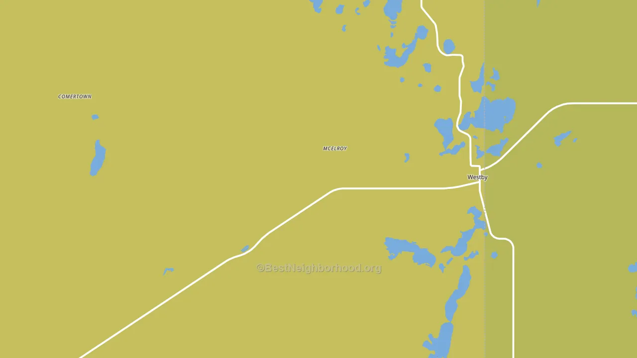 Westby, MT block-group voter-turnout map