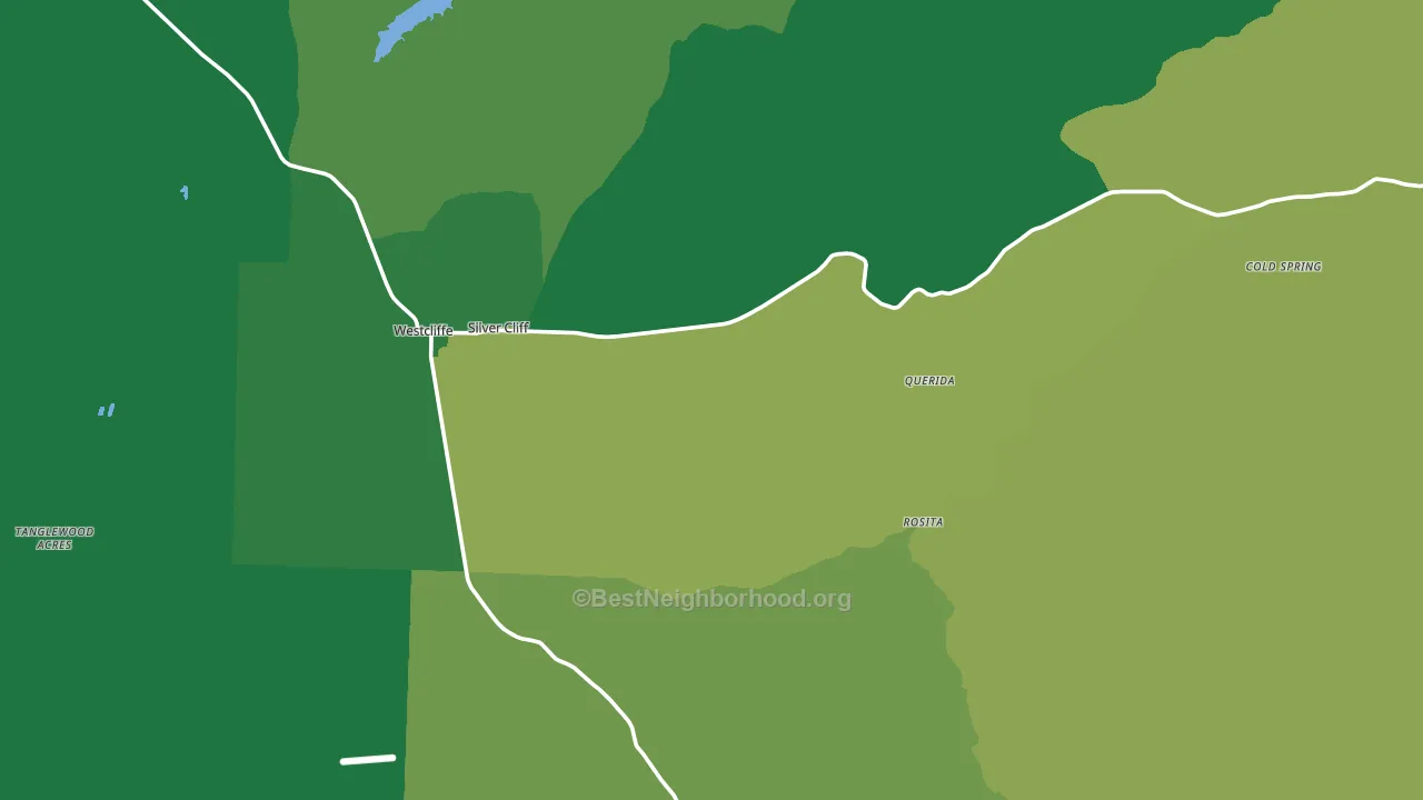 Westcliffe, CO block-group voter-turnout map