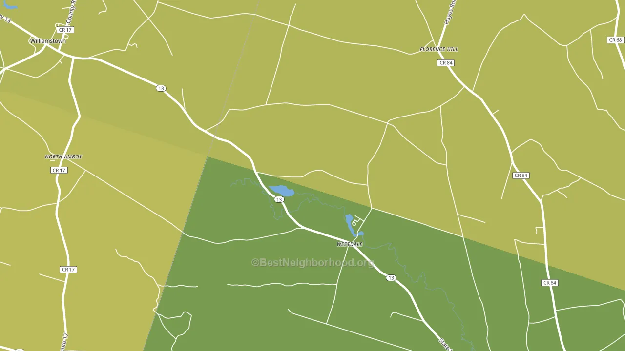 Westdale, NY block-group voter-turnout map