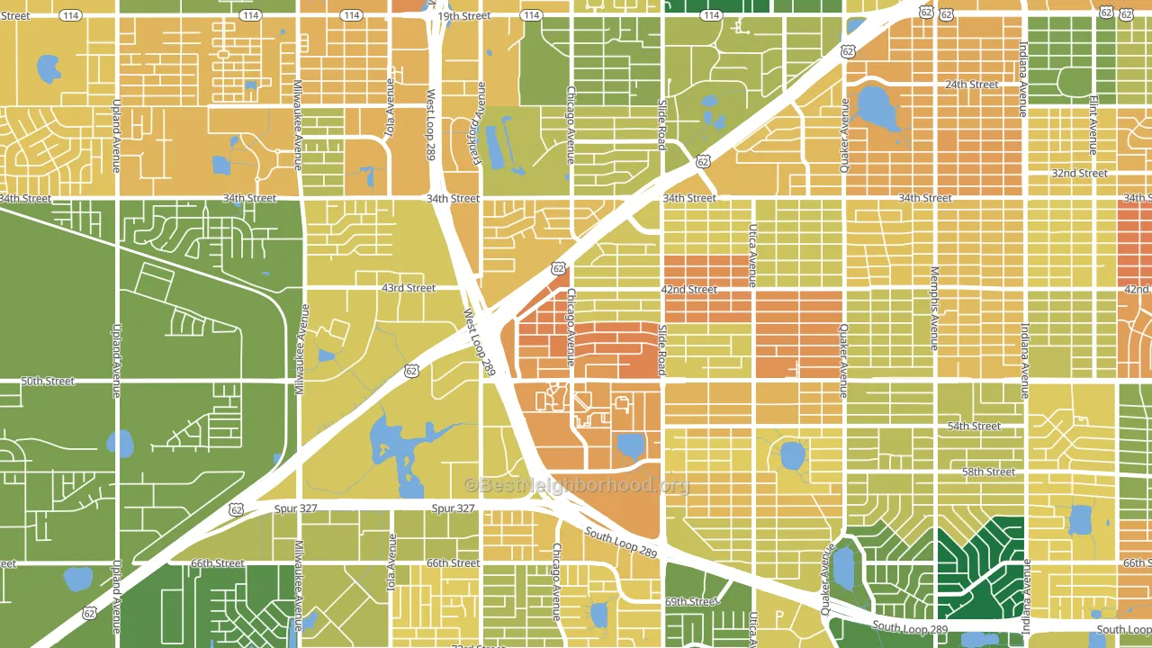 Wester, Lubbock, TX block-group voter-turnout map