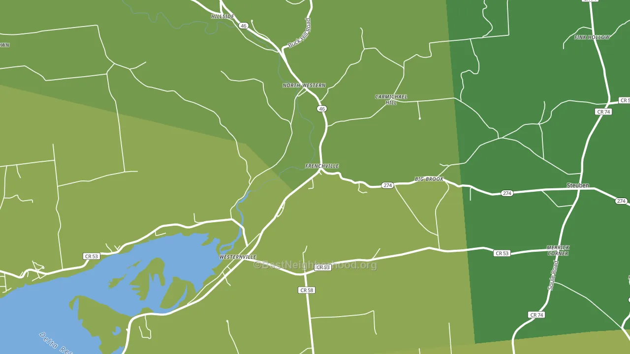 Westernville, NY block-group voter-turnout map
