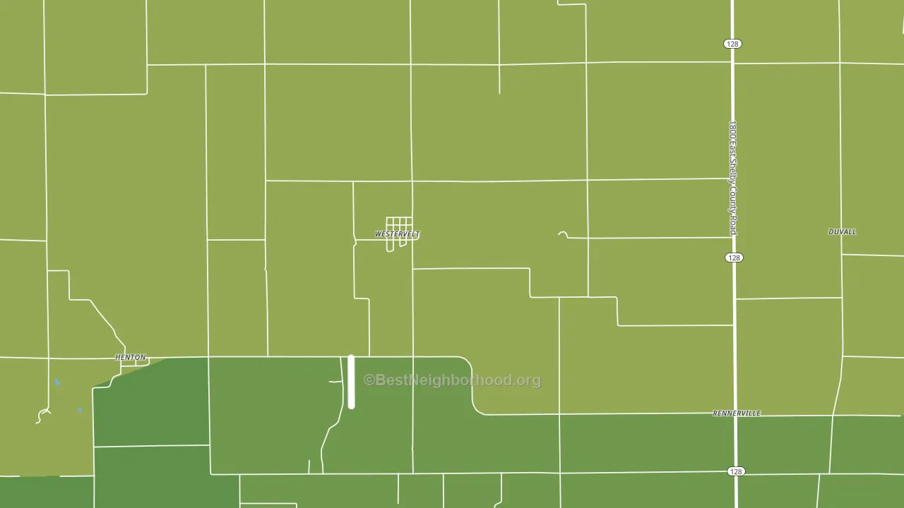 Westervelt, IL block-group voter-turnout map