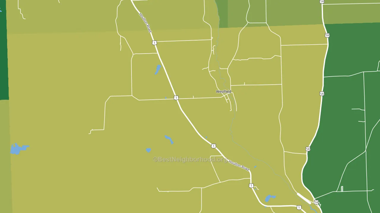 Westfield, ME block-group voter-turnout map