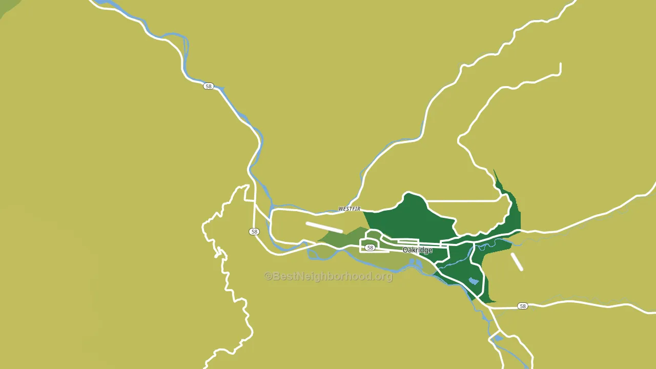 Westfir, OR block-group voter-turnout map