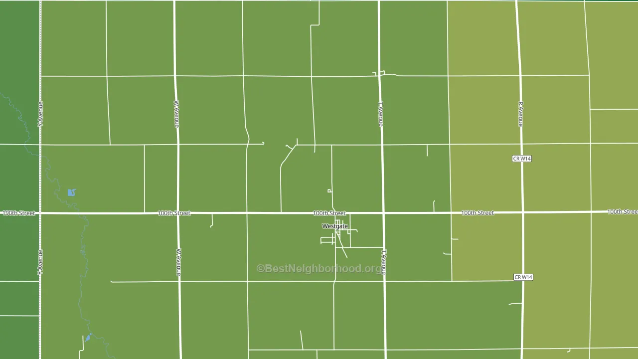 Westgate, IA block-group voter-turnout map