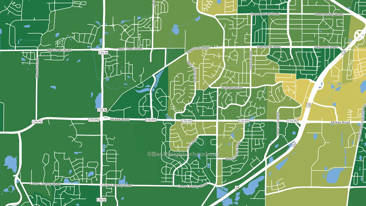 Westhaven Trails, Madison, WI block-group voter-turnout map