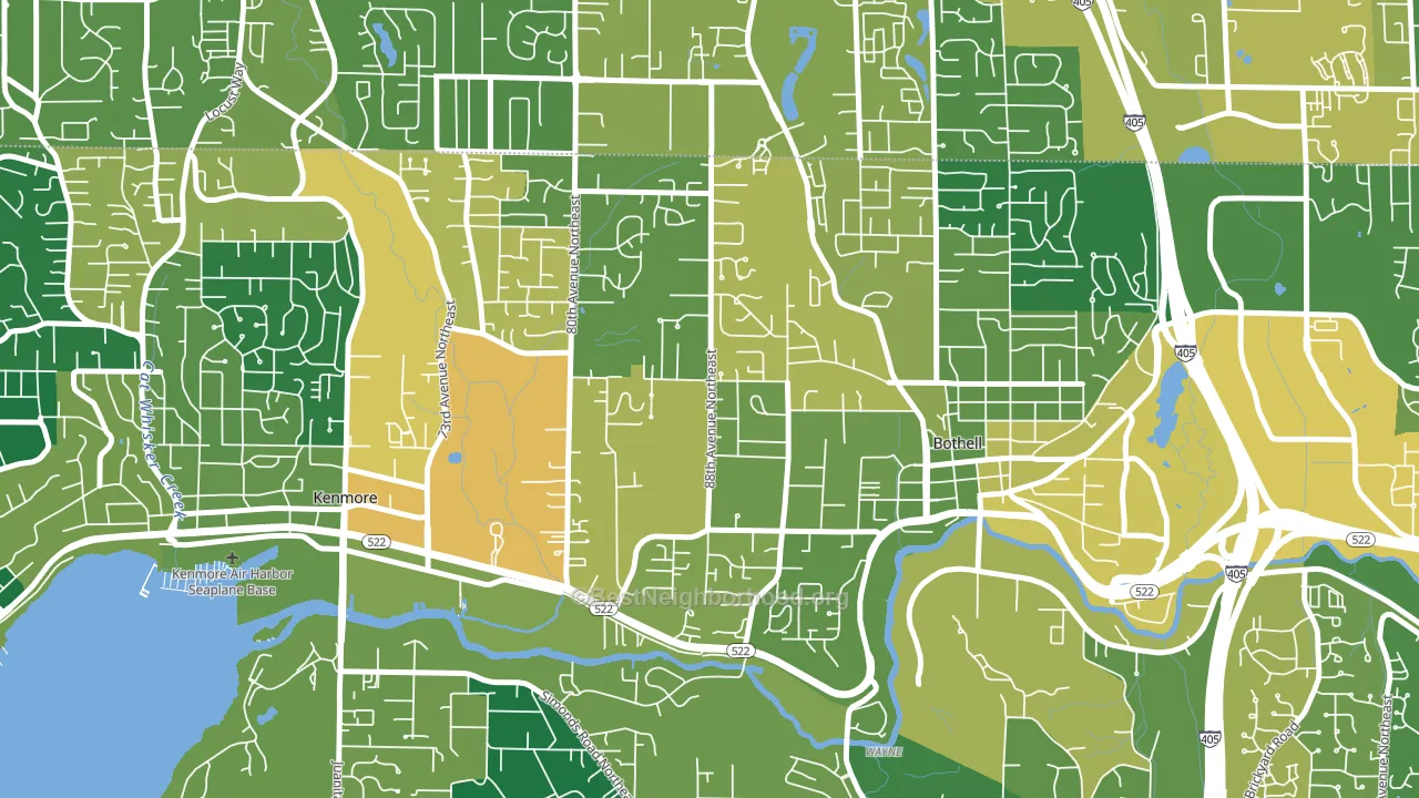 Westhill, Bothell, WA block-group voter-turnout map