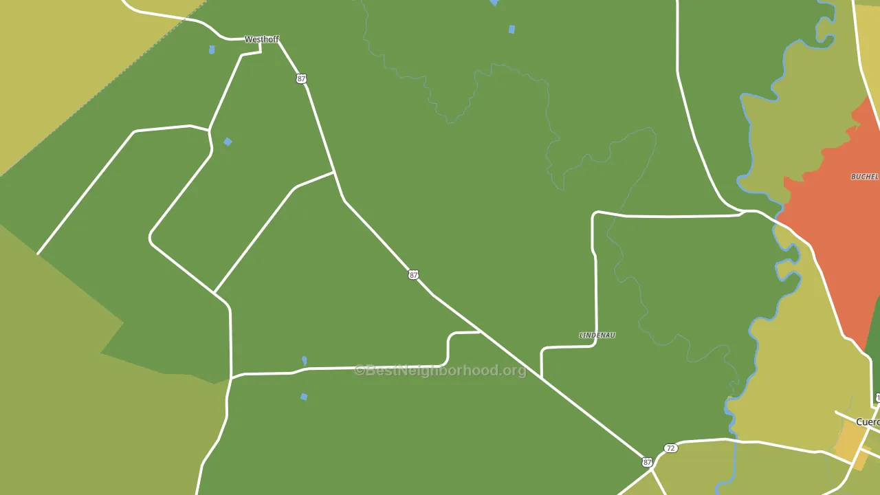 Westhoff, TX block-group voter-turnout map