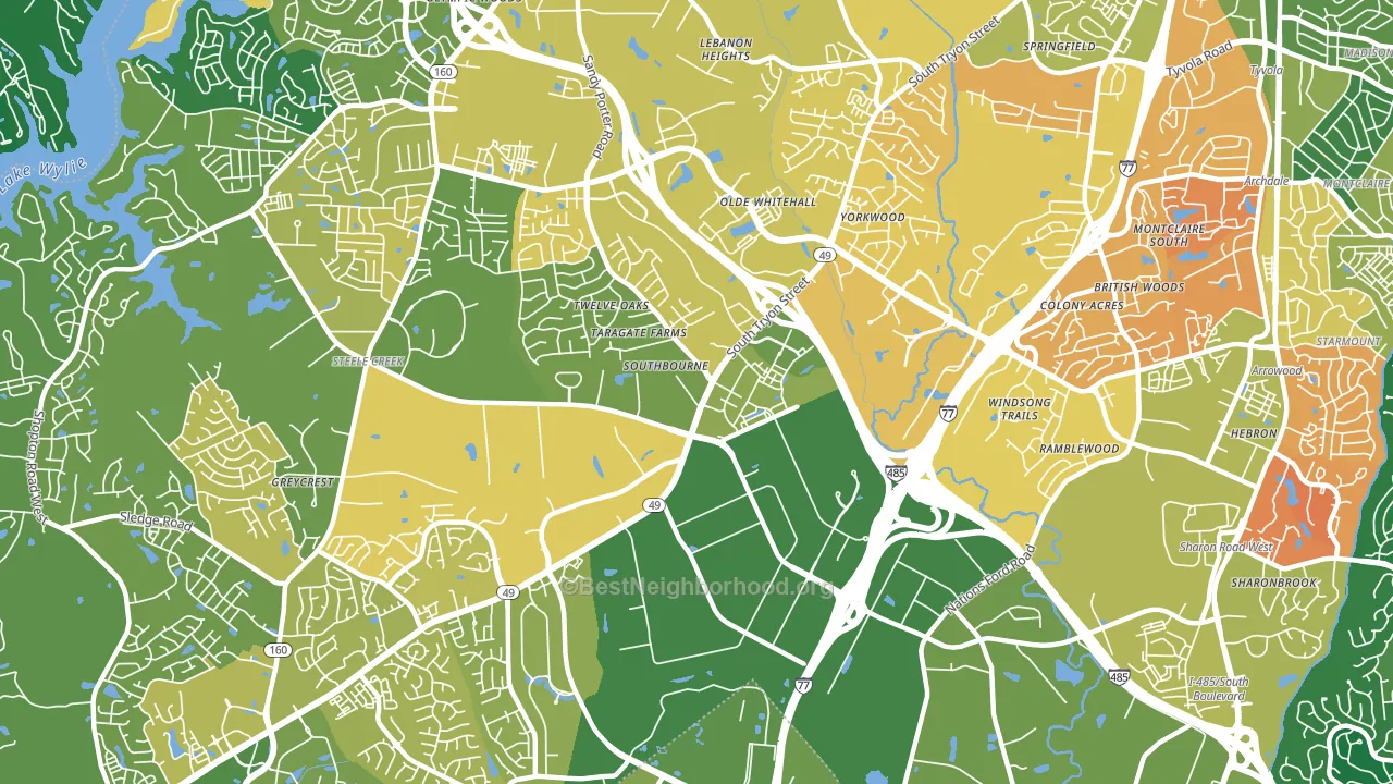 Westinghouse, Charlotte, NC block-group voter-turnout map