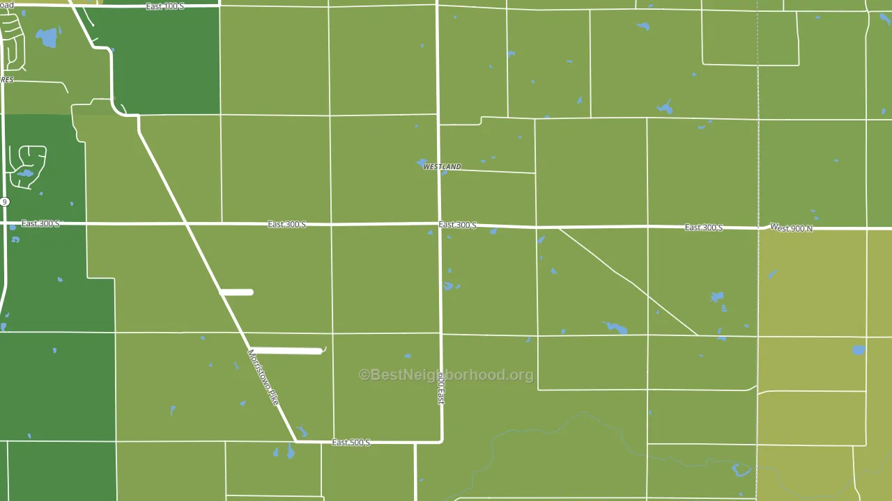 Westland, IN block-group voter-turnout map