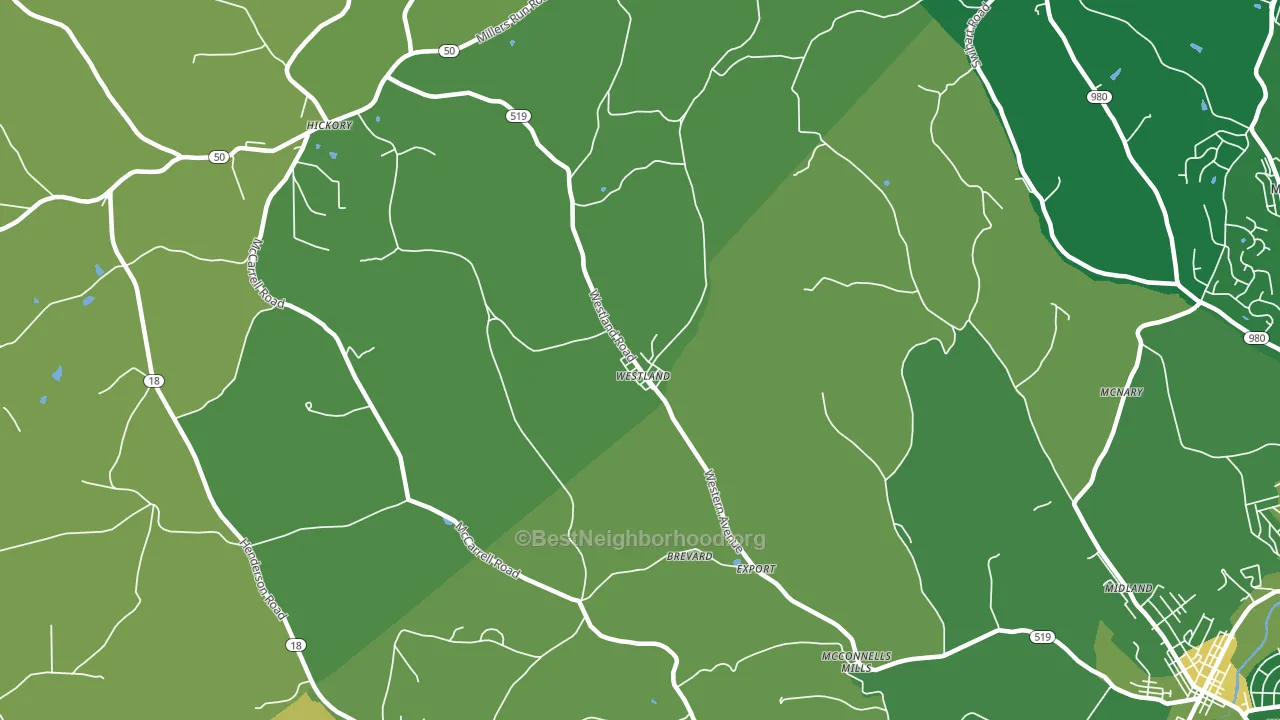 Westland, PA block-group voter-turnout map