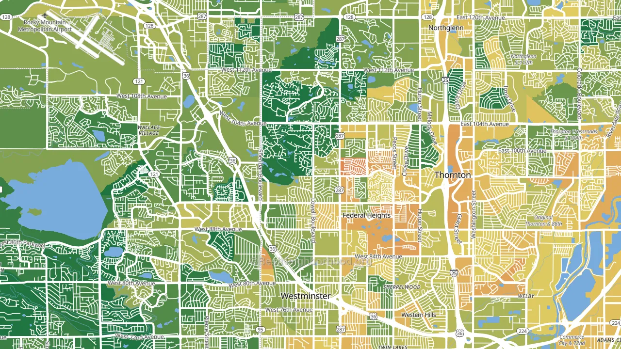 Westminster, CO block-group voter-turnout map