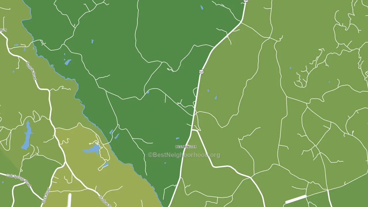 Westminster, NC block-group voter-turnout map