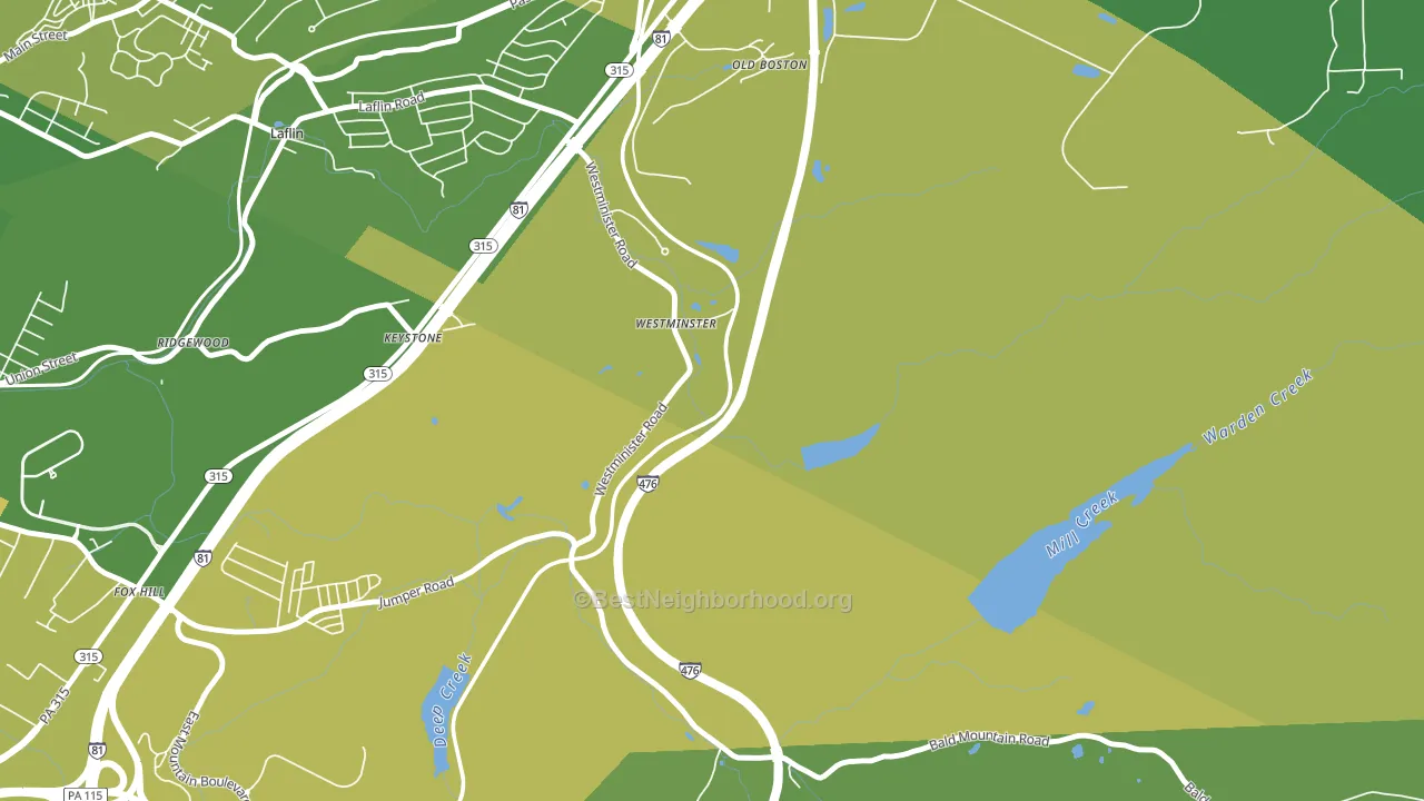 Westminster, PA block-group voter-turnout map