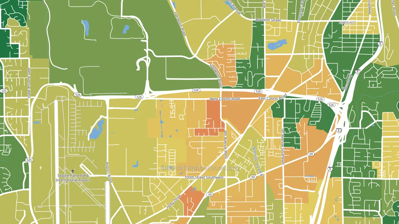 Westmont, Everett, WA block-group voter-turnout map