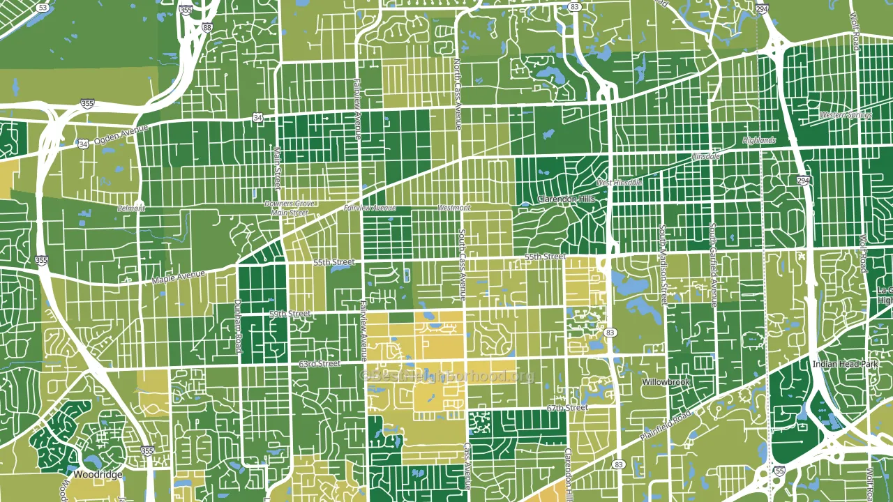 Westmont, IL block-group voter-turnout map