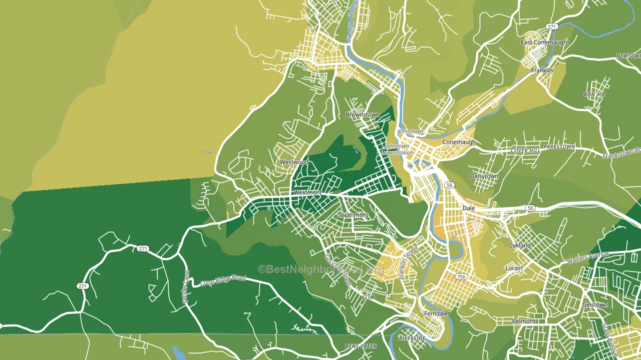 Westmont, PA block-group voter-turnout map