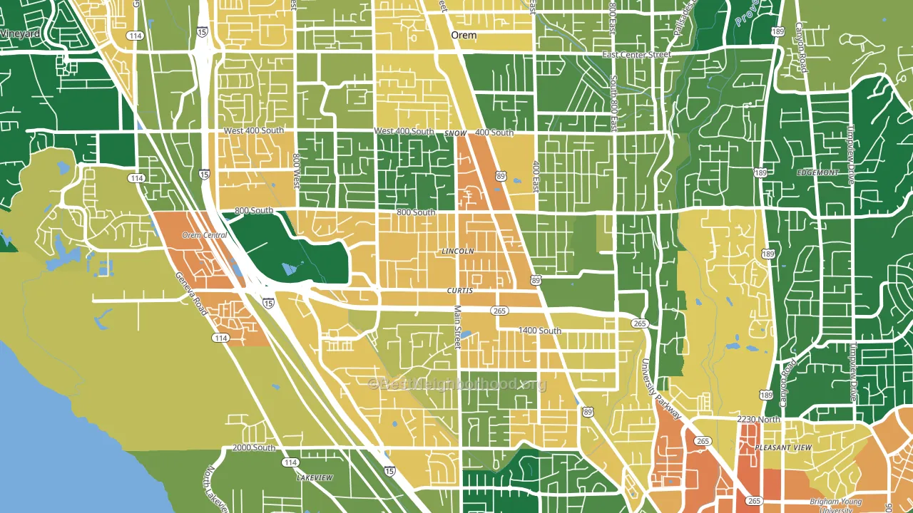 Westmore, Orem, UT block-group voter-turnout map