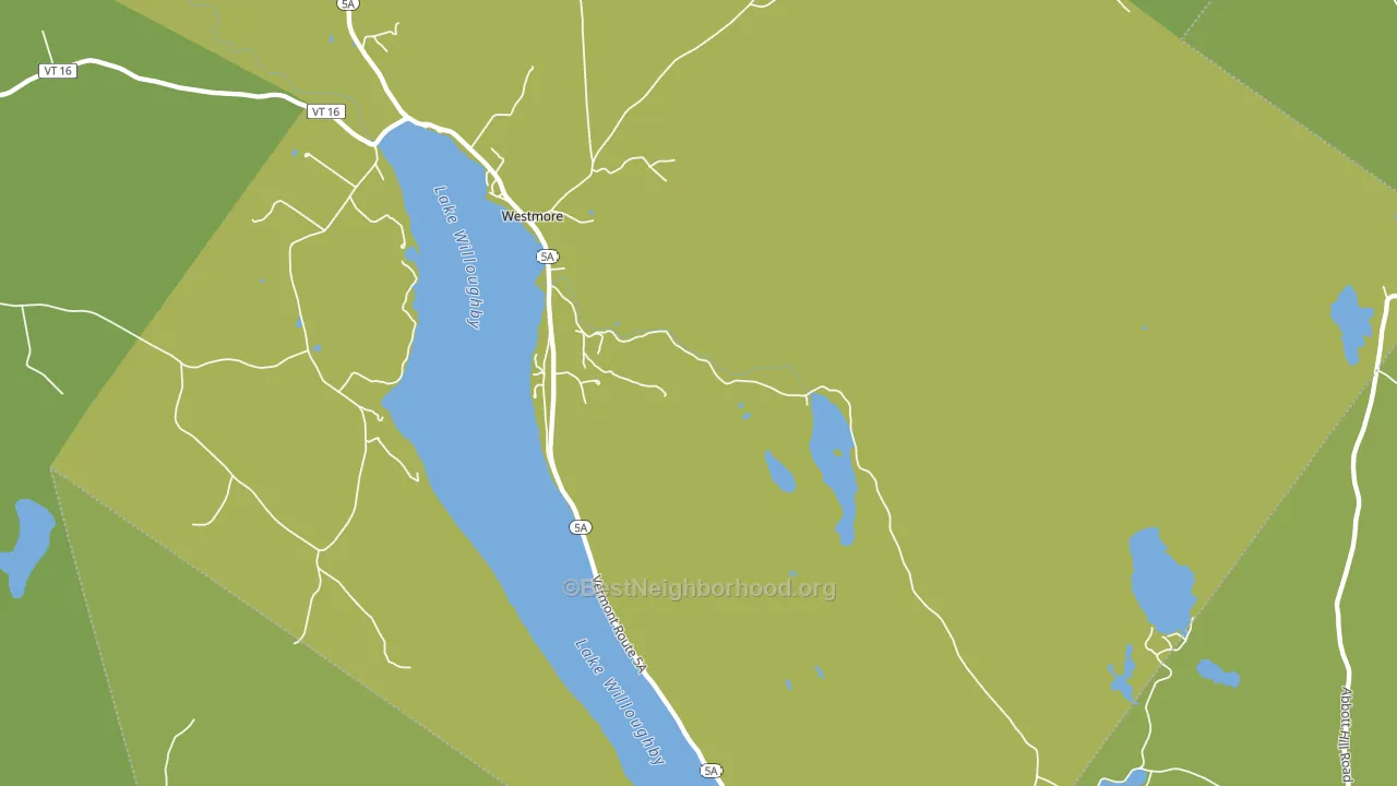 Westmore, VT block-group voter-turnout map