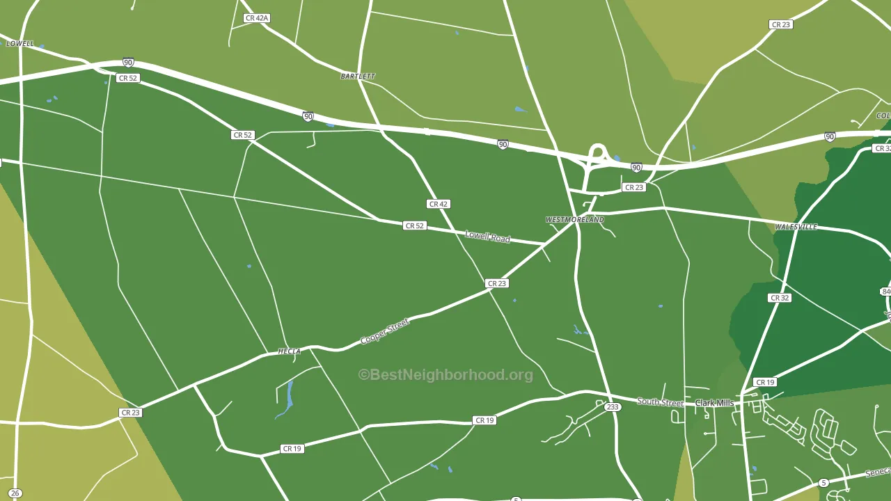 Westmoreland, NY block-group voter-turnout map