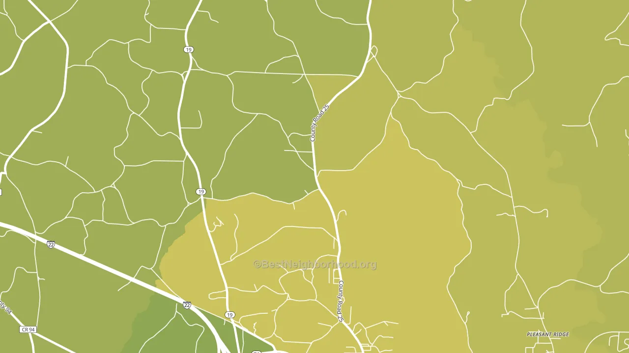 Weston, AL block-group voter-turnout map