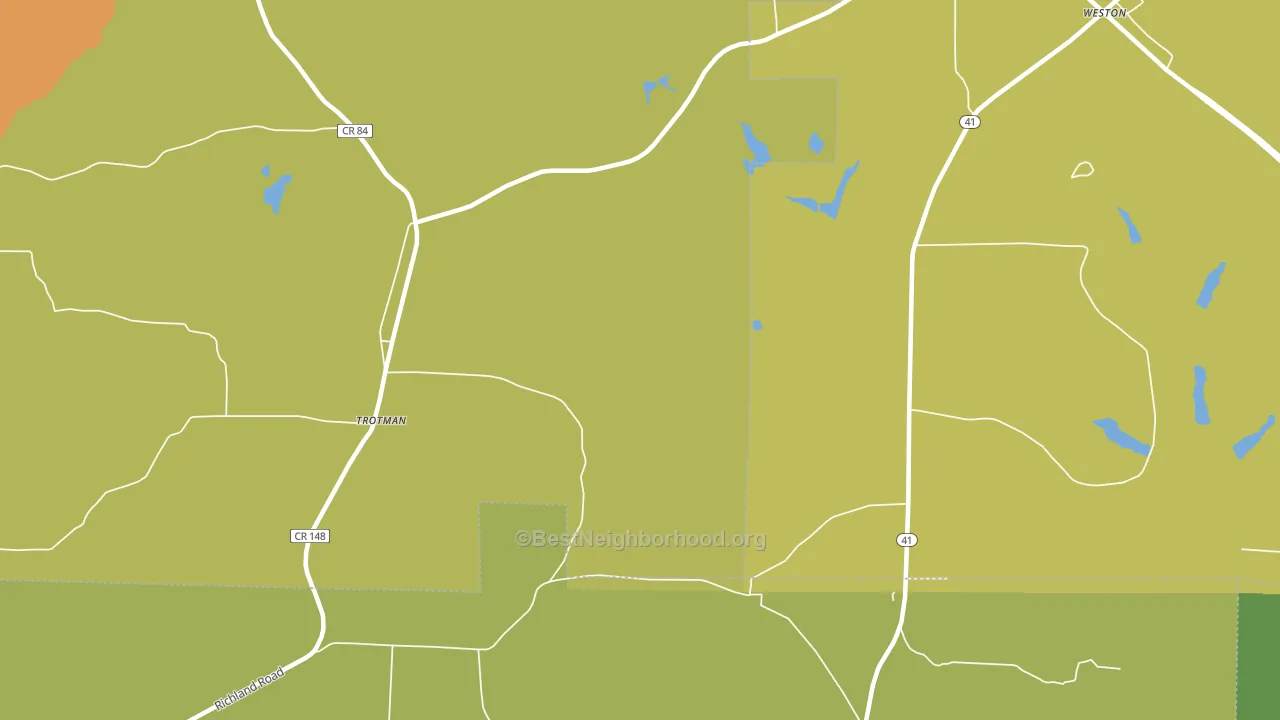 Weston, GA block-group voter-turnout map