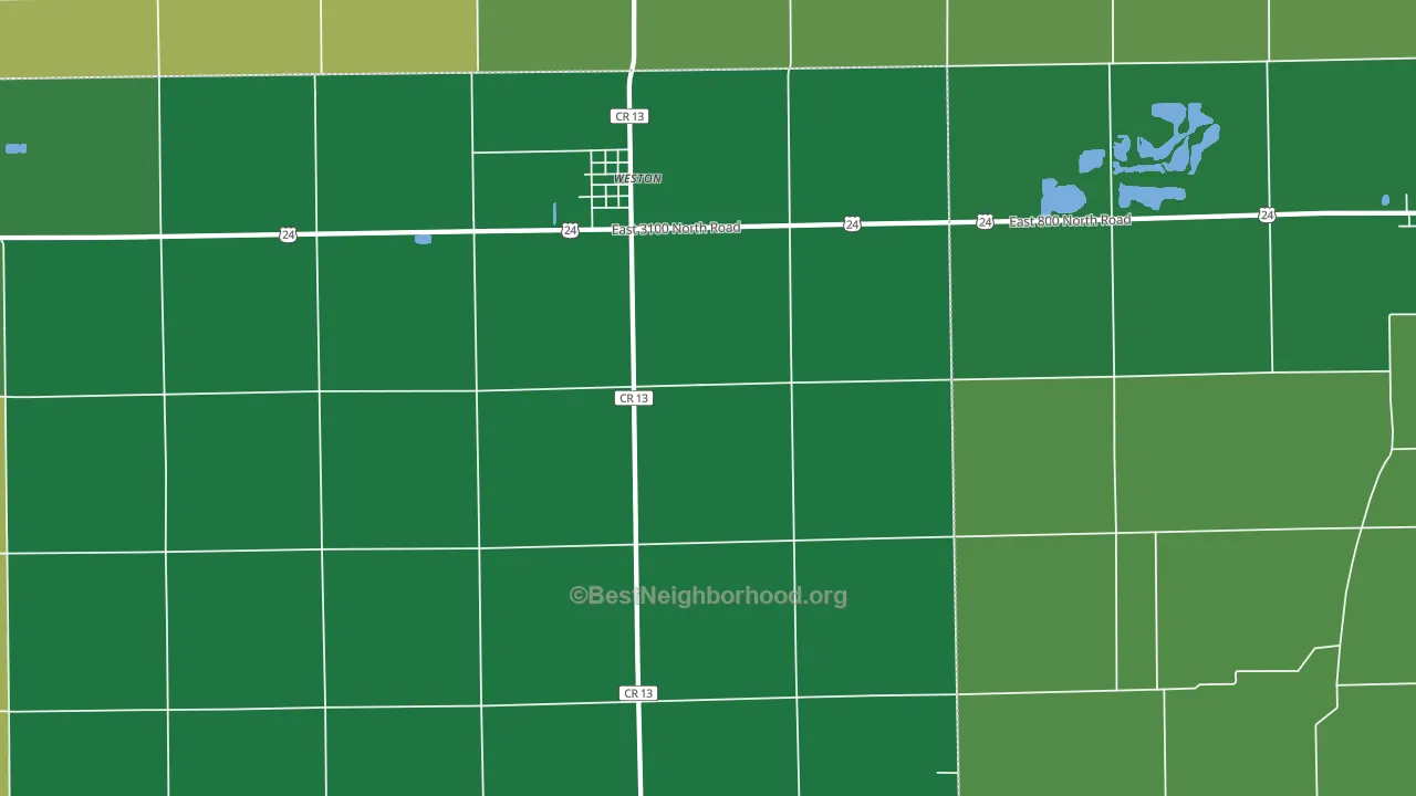 Weston, IL block-group voter-turnout map
