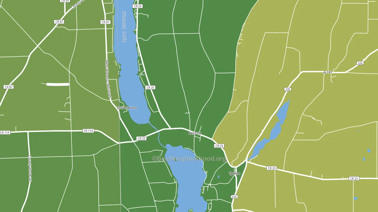 Weston, NY block-group voter-turnout map