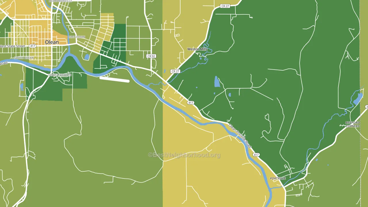 Westons Mills, NY block-group voter-turnout map