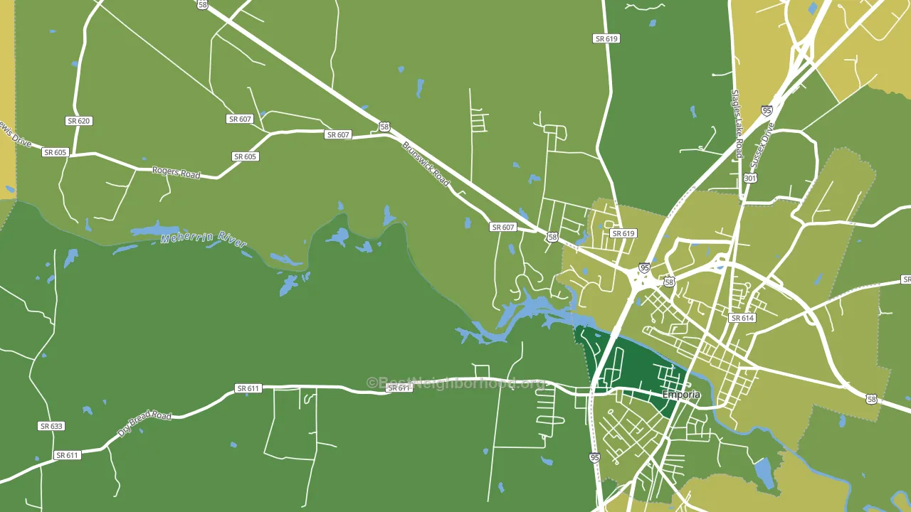 Westover Hills, VA block-group voter-turnout map