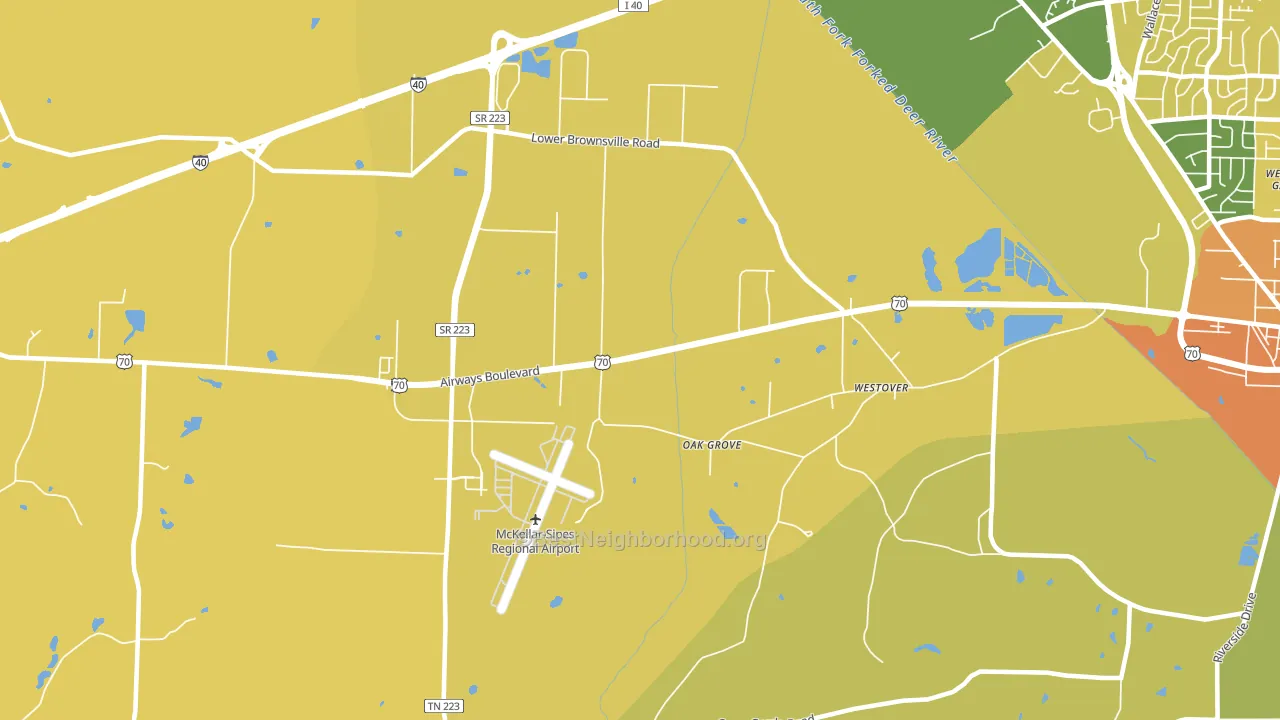 Westover, TN block-group voter-turnout map