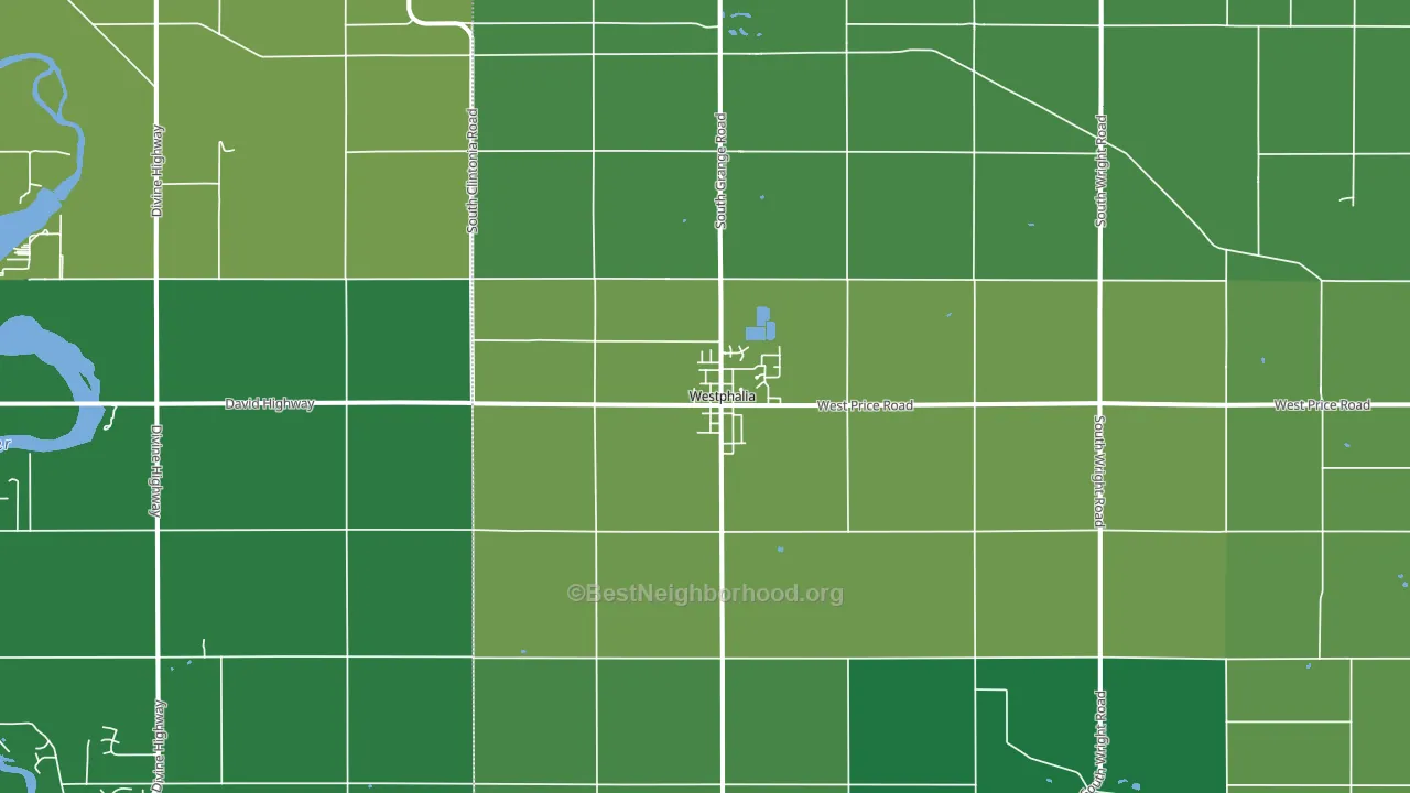 Westphalia, MI block-group voter-turnout map