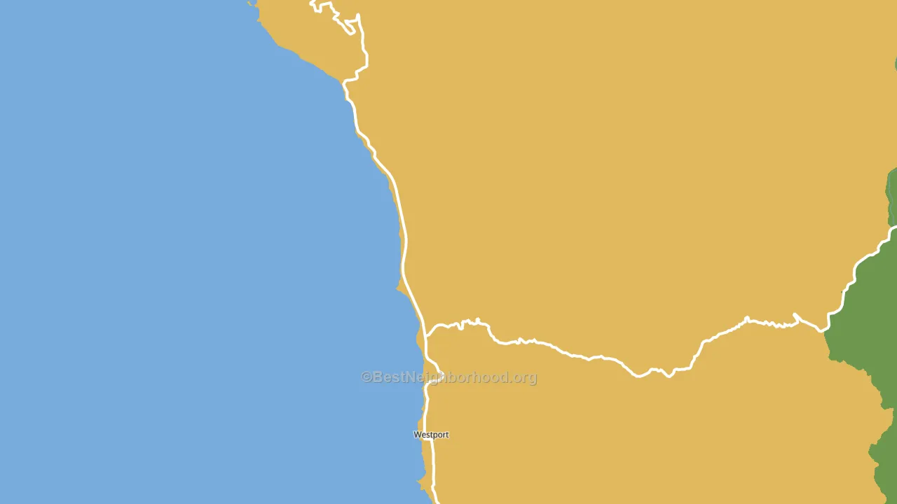 Westport, CA block-group voter-turnout map