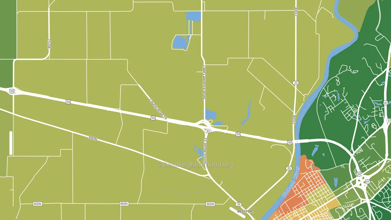 Westport, IL block-group voter-turnout map