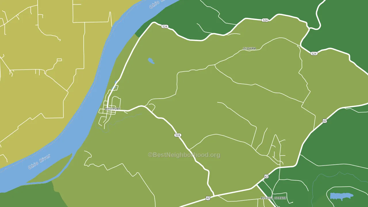Westport, KY block-group voter-turnout map